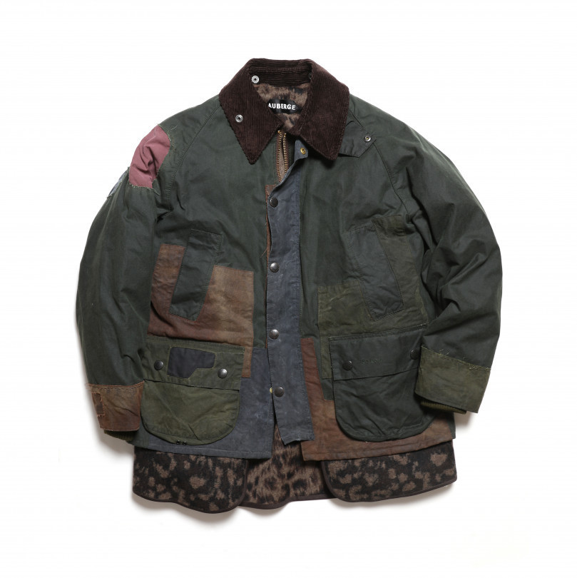 Barbour AUBERGEフードベストライナー付レイヤードポンチョジャケット